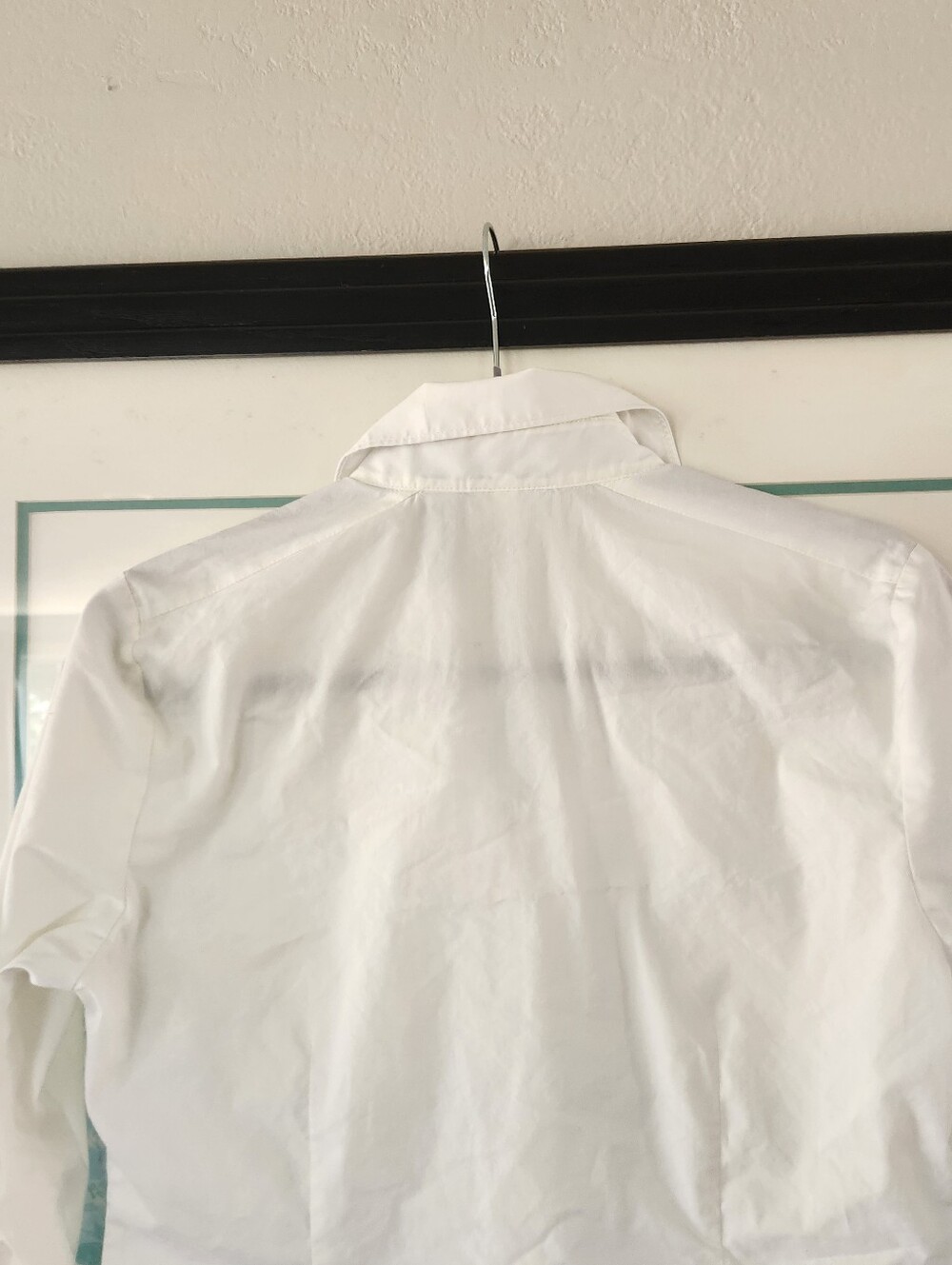 Chico's Blouse Dress Shirt Top White Button Down 3/4 Sleeve Summer Crisp Cotton - Picture 6 of 7